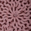 Pletený taburet, púdrová ružová bavlna, GOBI TYP 1