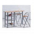 Komplet barový stôl + 2 stoličky, buk, 120x40 cm, BOXER