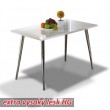 Jedálenský stôl, MDF+chróm, extra vyský lesk HG, 120x70 cm, PEDRO