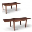Jedálenský stôl, rozkladací, orech, 120-240x90 cm, FARO