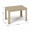 Jedálenský stôl, dub sonoma, 120x80 cm, KRAZ