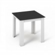 Jedálenský stôl, biela/čierna, 80x80 cm, KRAZ