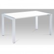 Jedálenský stôl, rozkladací, MDF/kov, biela extra vysoký lesk HG, 150-190-230x90 cm, DARO