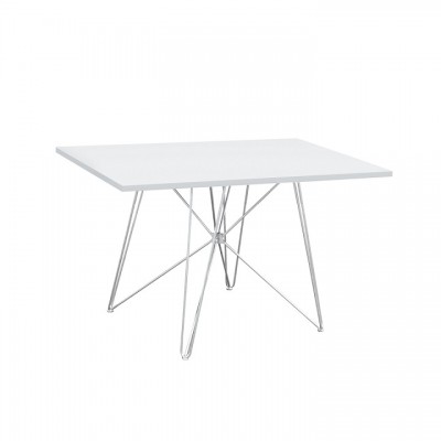 Jedálenský stôl, MDF/biela/HG lesk, 120x80 cm, ARTEM