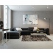 Luxusný kožený koberec, hnedá/čierna/béžová, patchwork, 170x240 , KOŽA TYP 2