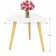 Príručný stolík, biela/drevo natural, TAVAS