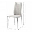 Jedálenská stolička, béžový melír/chróm, OLIVA NEW