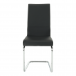Jedálenská stolička, ekokoža čierna, biela/chróm, NEANA