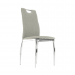 Jedálenská stolička, béžový melír/chróm, OLIVA NEW