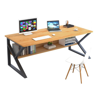 Písací stôl s policou, buk/čierna, TARCAL 140