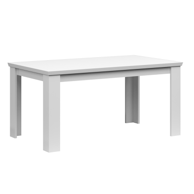 Rozkladací jedálenský stôl, biela, 160-200x91 cm, ARYAN